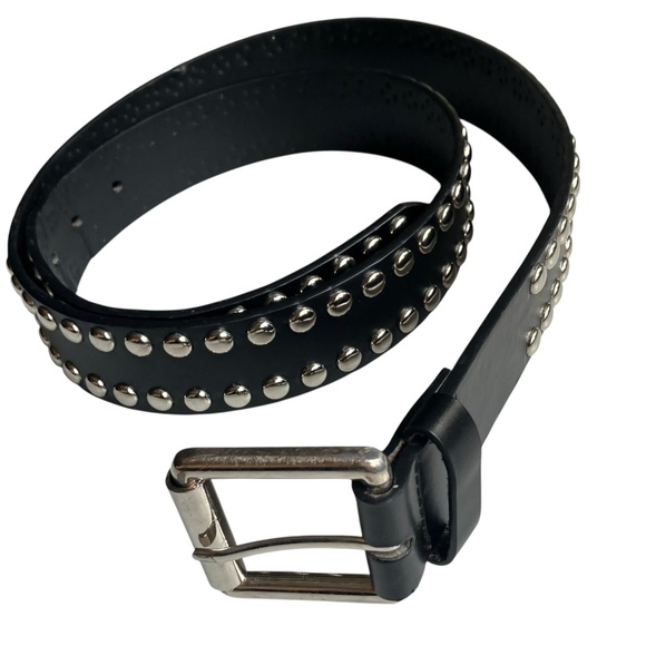 Vintage Y2K Studded Emo Belt Vegan Leather M/L - Picture 1 of 6